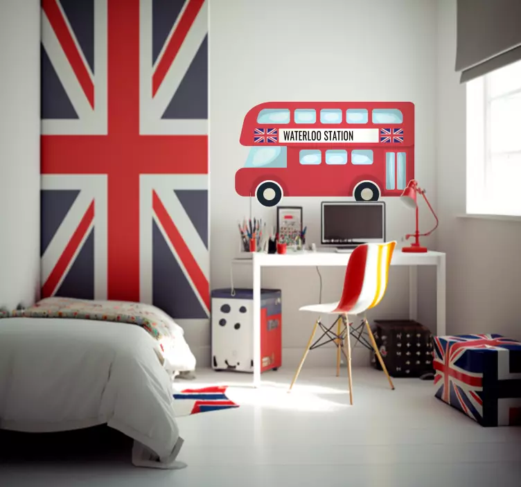 προσαρμοσμένα αυτοκόλλητα Λονδίνου λεωφορείου - TenStickers