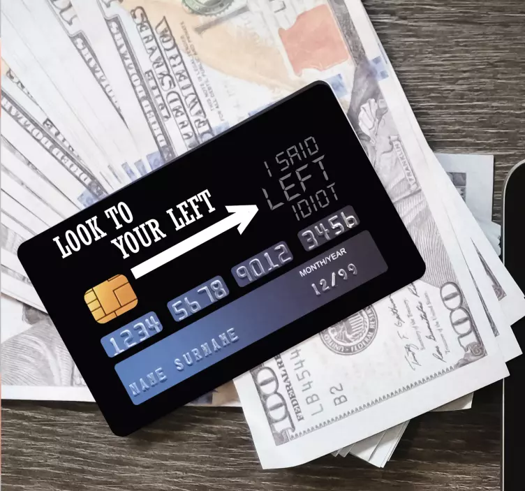 Κοιτάξτε το αριστερό αυτοκόλλητο της κάρτας σας - TenStickers