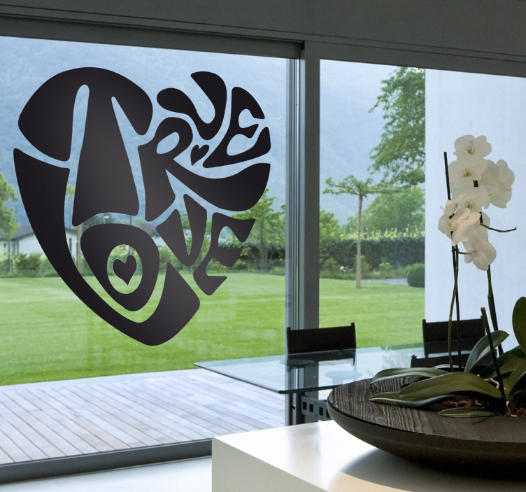 Αυτοκόλλητο αγάπης διακοσμητικό βινύλιο αληθινή αγάπη - TenStickers