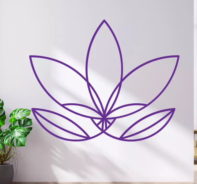 αυτοκόλλητο τοίχου λουλουδιών λωτού μάνταλα - TenStickers