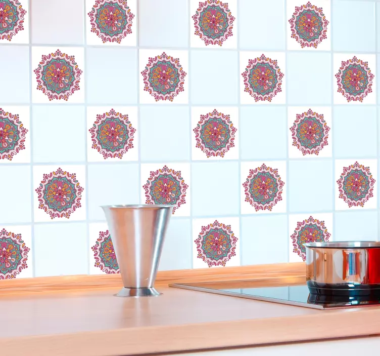 αυτοκόλλητο πλακάκι βινυλίου διακοσμητικά μάνταλα - TenStickers