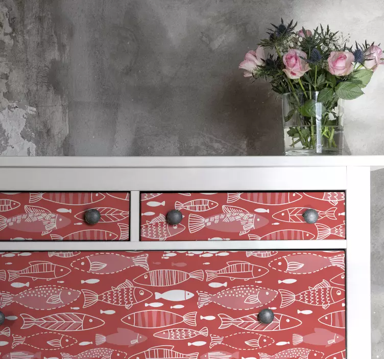 πολλά ψάρια κάτω από τη θάλασσα (έπιπλα) decal επίπλων - TenStickers