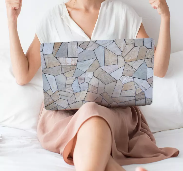 αυτοκόλλητο φορητού υπολογιστή υφή μαρμάρου - TenStickers