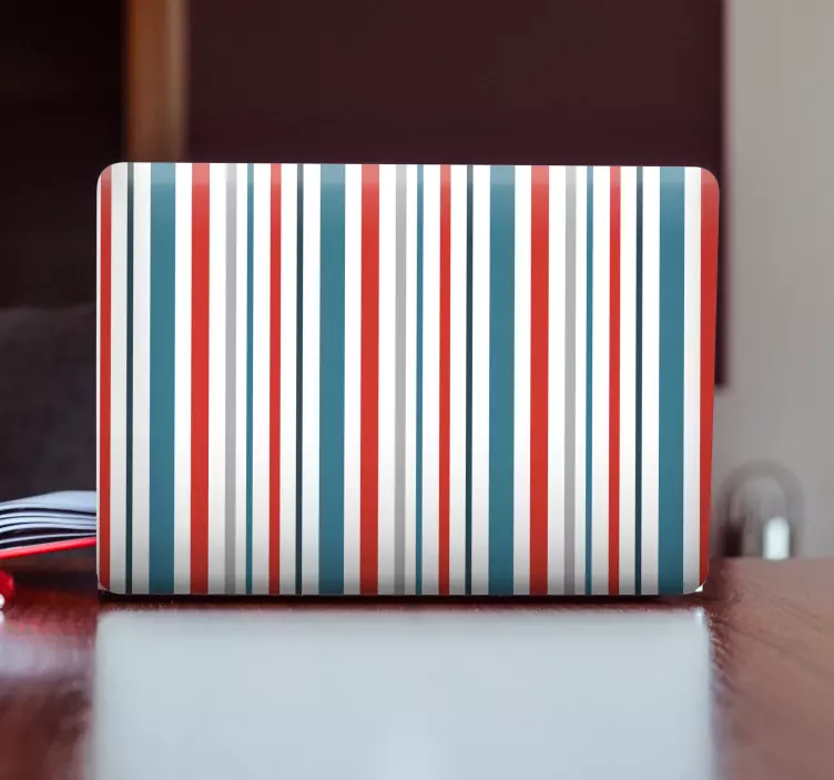 θαλάσσια ρετρό ριγέ σχεδιασμό δέρματα φορητού υπολογιστή - TenStickers