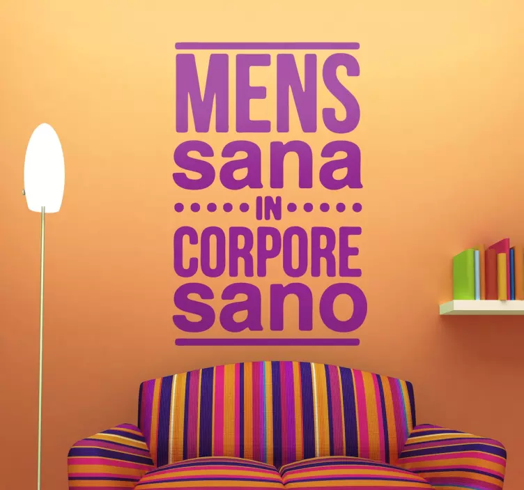 αυτοκόλλητο κειμένου mens sana στο corpore sano - TenStickers