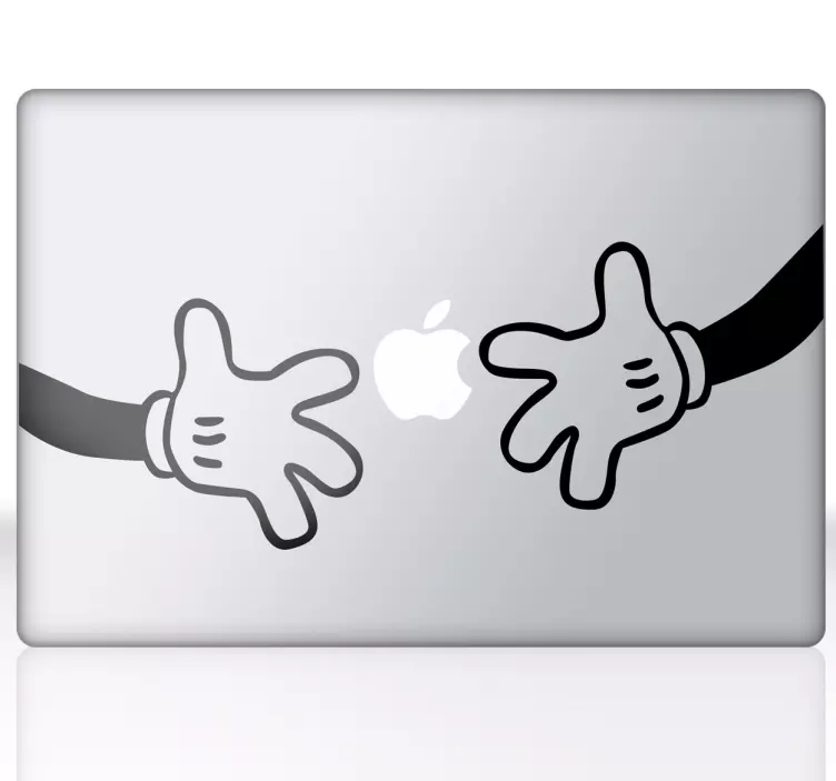 αυτοκόλλητο mickeys hands macbook - TenStickers