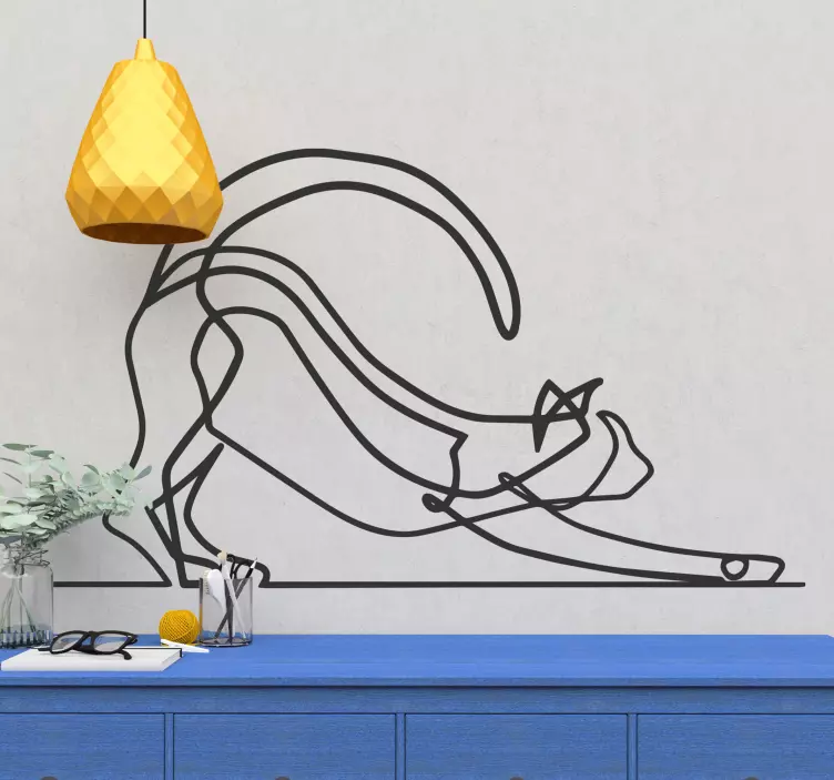 αυτοκόλλητο μινιμαλιστικής γάτας - TenStickers