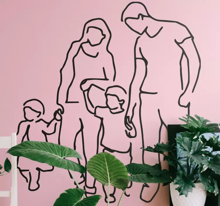 αυτοκόλλητο μινιμαλιστικών οικογενειών - TenStickers
