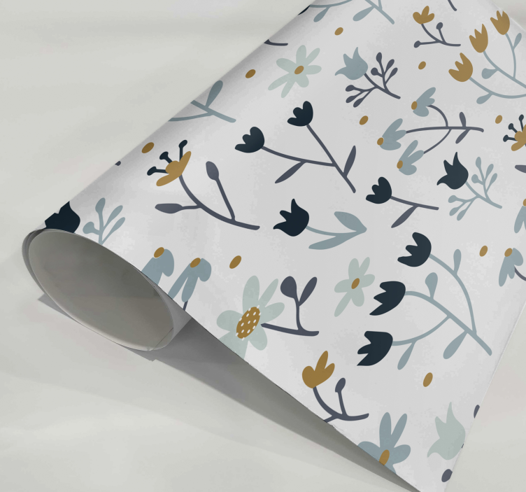 αυτοκόλλητο έπιπλα Μινιμαλιστικές λουλούδια - TenStickers