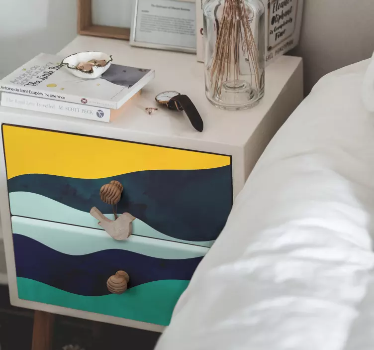 μινιμαλιστικά χρώματα ζωγραφισμένα στο χέρι επίπλων - TenStickers