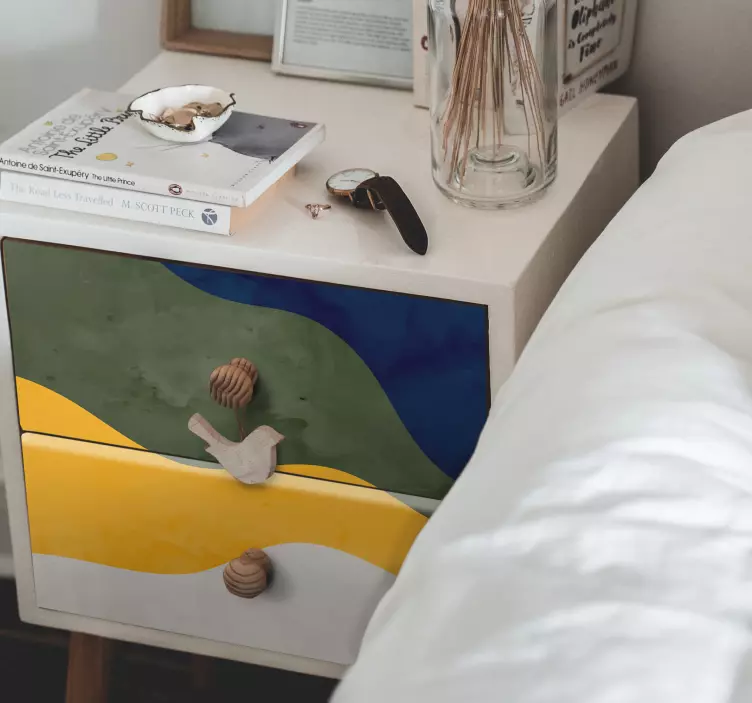 αυτοκόλλητο με μινιμαλιστικές αποχρώσεις χρωμάτων επίπλων - TenStickers