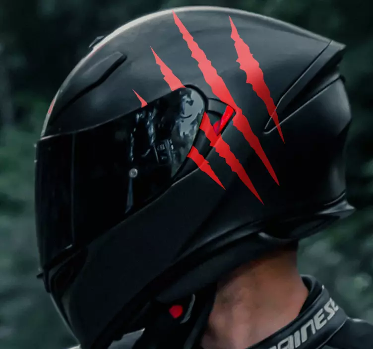 αυτοκόλλητα μοτοσυκλέτες μονόχρωμο κράνος scratch - TenStickers