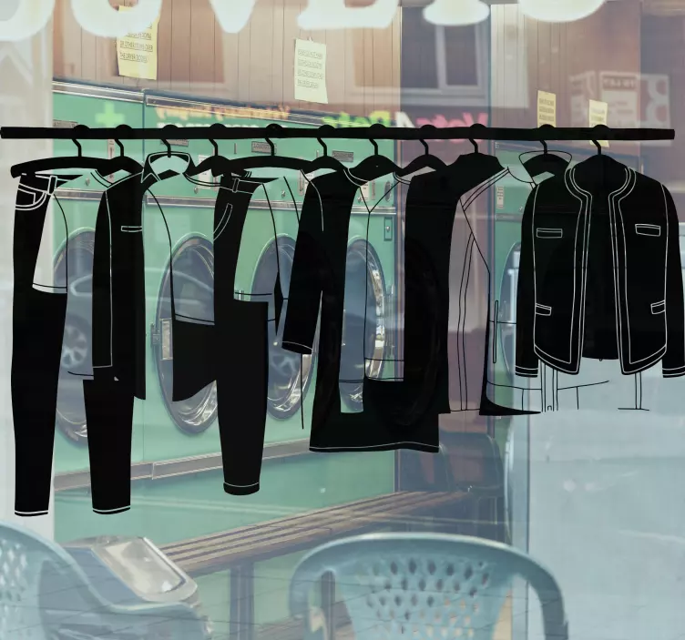 αυτοκόλλητο προθήκη βιτρίνας μονόχρωμη - TenStickers