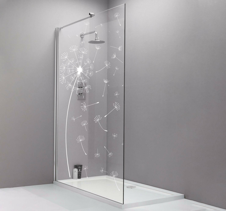 αυτοκόλλητο πικραλίδα που πετάει στον άνεμο ντους - TenStickers