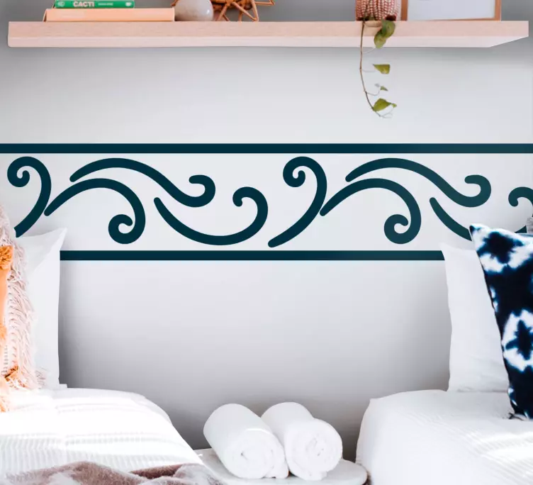 μονόχρωμη φυλετική σχεδίαση με σύνορα - TenStickers