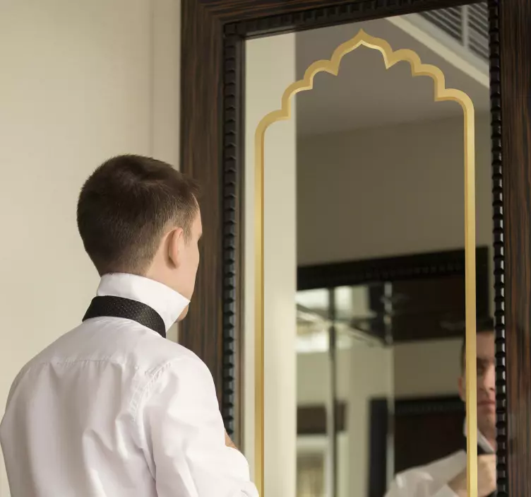 αυτοκόλλητο πλαίσιο μαροκινού καθρέφτη - TenStickers