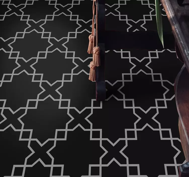 αυτοκόλλητο με γκρι λευκό πάτωμα - TenStickers