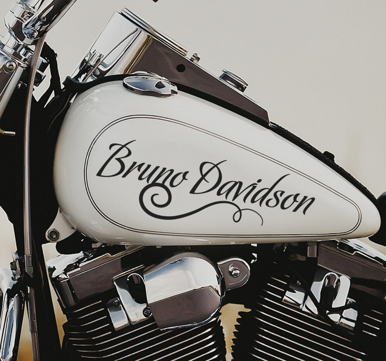 αυτοκόλλητα μοτοσυκλέτες καλλιγραφικό φιλιγκράν όνομα - TenStickers