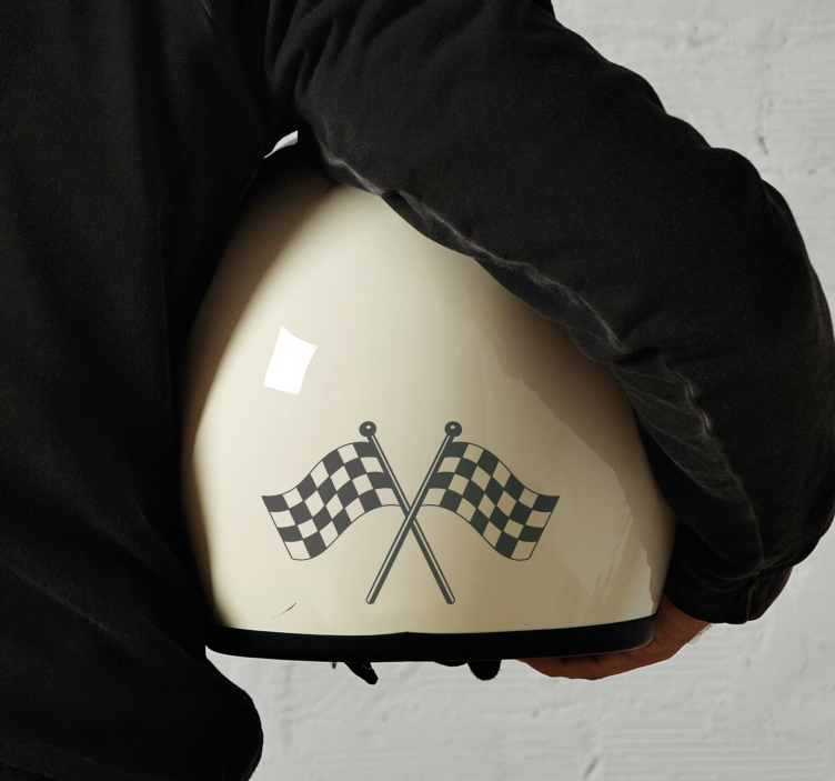 Αυτοκόλλητο για μοτοσυκλέτα σχεδιασμός σημαιών αγώνων - TenStickers