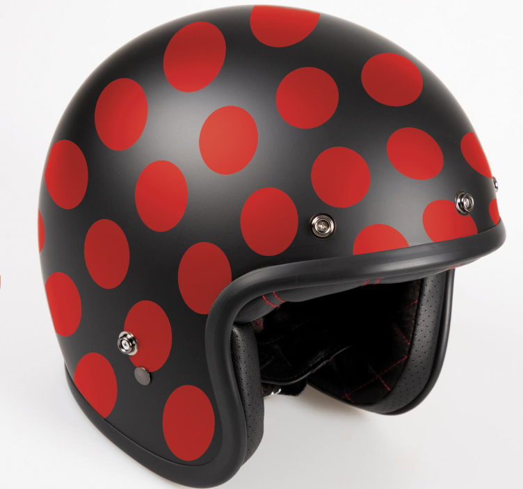 Αυτοκόλλητο για μοτοσυκλέτα σύνολο κόκκινων κουκκίδων - TenStickers