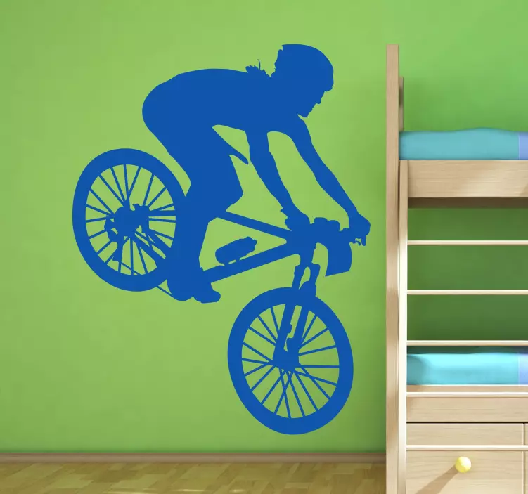 αυτοκόλλητο σιλουέτα ποδηλάτης βουνού - TenStickers