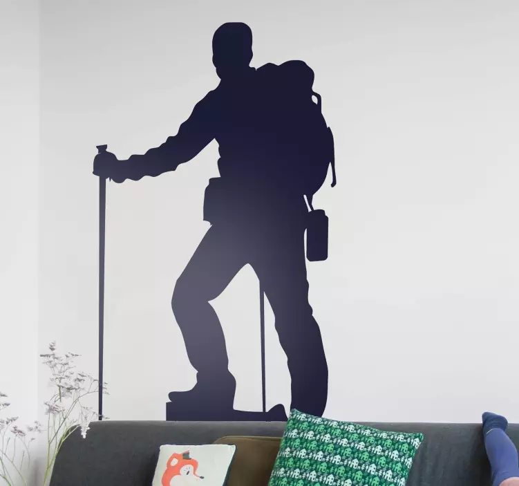 αυτοκόλλητο ορειβάτης σιλουέτα - TenStickers