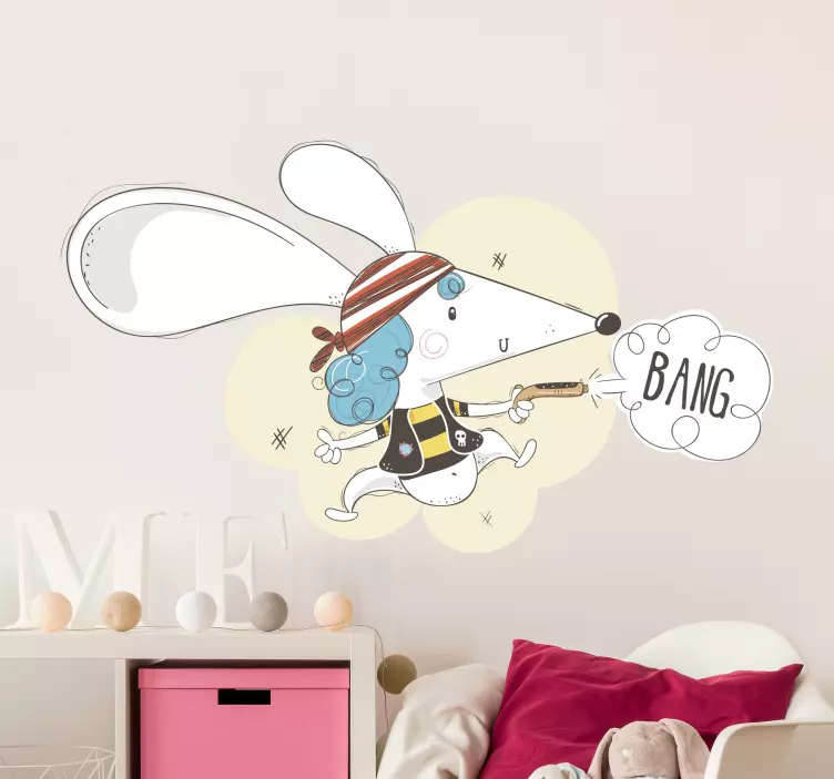 ποντίκι απεικόνισης πειρατών ποντικιού - TenStickers