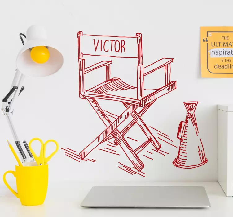 αυτοκόλλητο εξατομικευμένο καρέκλα σκηνοθέτη ταινίας - TenStickers