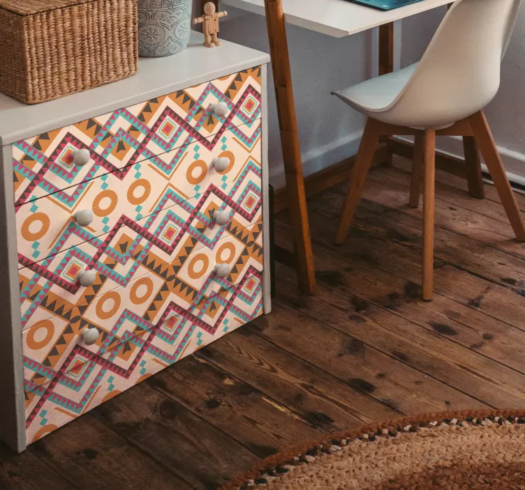 αυτοκόλλητο επίπλων με πολύχρωμα διαμάντια - TenStickers