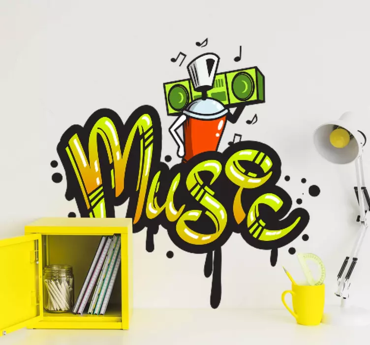 αυτοκολλητα τοιχου ζωα τησ ζουγκλασ πολύχρωμο μουσικό θέμα - TenStickers