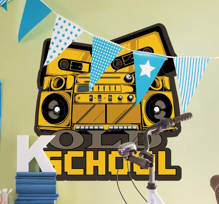 αυτοκολλητα τοιχου ζωα τησ ζουγκλασ ρετρό ηχοσύστημα - TenStickers