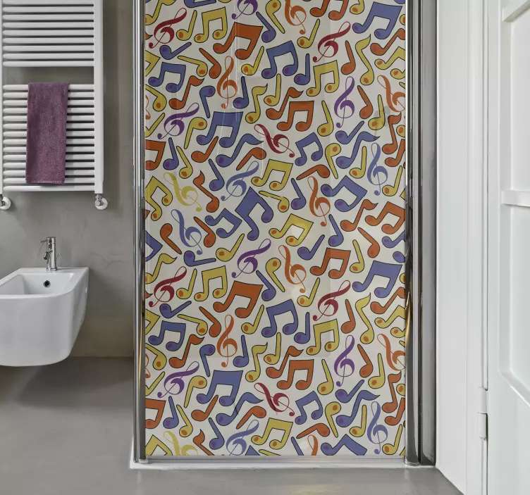 αυτοκόλλητο με νότες ντους κεφαλές - TenStickers