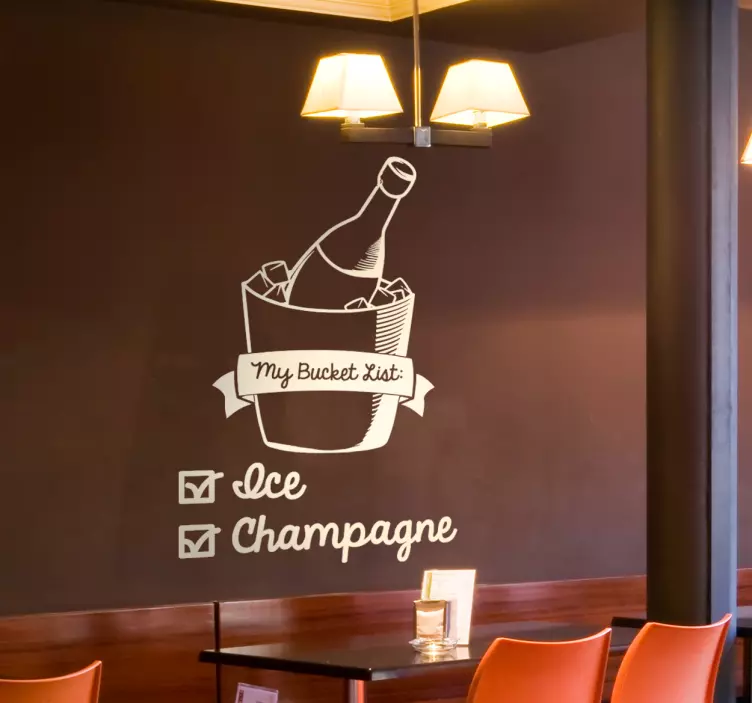 αυτοκόλλητο τοίχου της λίστας κουβά μου - TenStickers