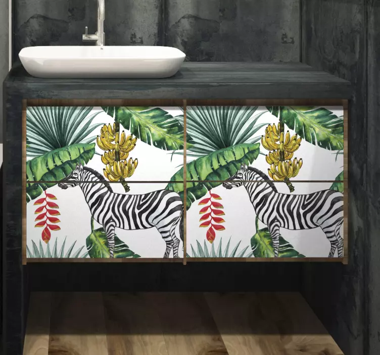 αυτοκόλλητο έπιπλα μοτίβο φύσης - TenStickers