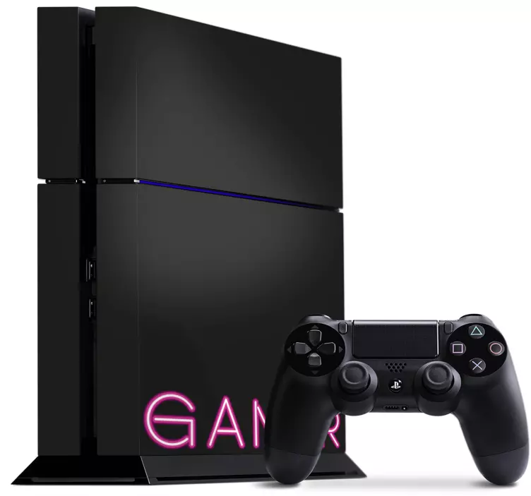 αυτοκόλλητα νέον design gamer ps4 - TenStickers