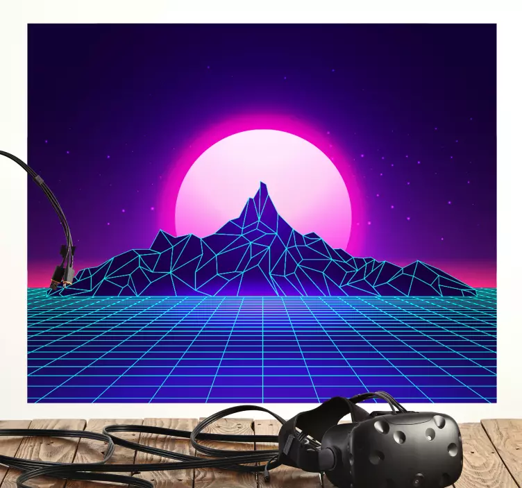 Αυτοκόλλητο με ένα ρετρό κύμα βιντεοπαιχνιδιών - TenStickers