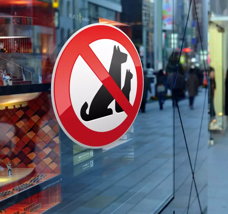 αυτοκόλλητο χωρίς προειδοποιητικό σήμα για κατοικίδια - TenStickers