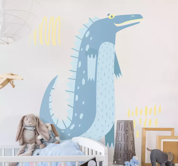 σκανδιναβικό δεινόσαυρος μπλε δεινόσαυρος - TenStickers