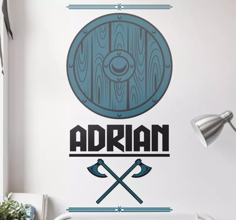 σκανδιναβική ασπίδα βίκινγκ εξατομικευμένη decal - TenStickers