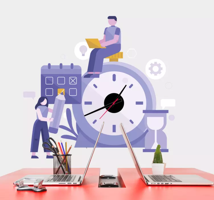 Αυτοκόλλητα τοίχου ζώα της ζούγκλας διαχείριση χρόνου - TenStickers