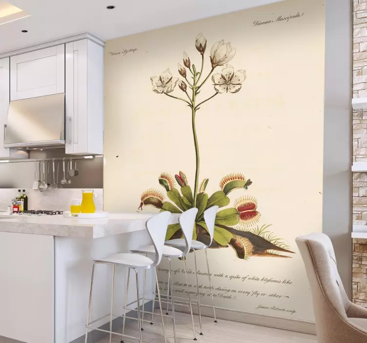 αυτοκόλλητο παλιό λουλούδι βοτανικής - TenStickers