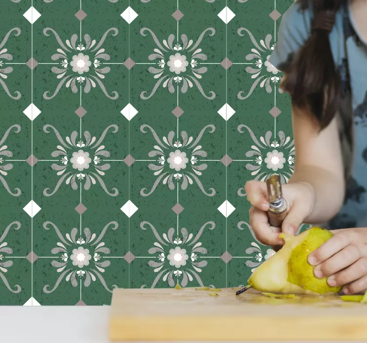 αυτοκόλλητο με παλιά πλακάκια βινυλίου - TenStickers