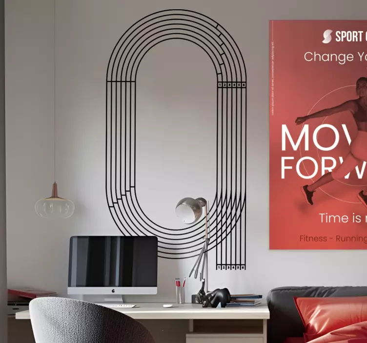 Αυτοκόλλητο Ολυμπιακού αθλήματος στίβος - TenStickers