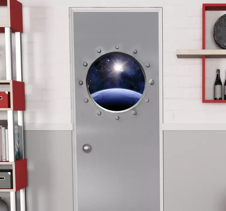 αυτοκόλλητο με οπτικά εφέ στο σύμπαν της πόρτας - TenStickers