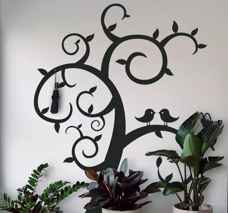 αυθεντικό αυτοκόλλητο με κρεμάστρα για παλτό από ράφι πουλιών - TenStickers