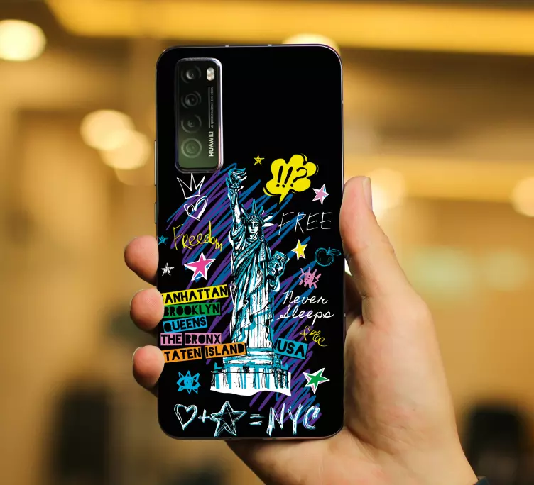 αυθεντικό graffiti street design huawei decal - TenStickers