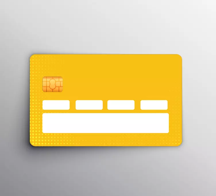 αυτοκόλλητο με πιστωτική κάρτα με κίτρινες ράστερ γραμμές - TenStickers