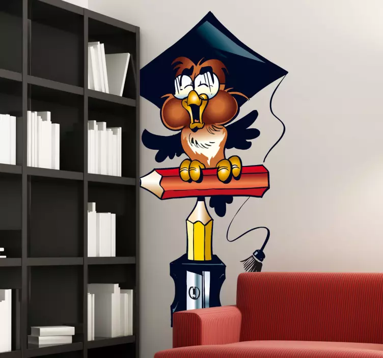 αυτοκόλλητο κουκουβάγια δάσκαλος παιδιά - TenStickers