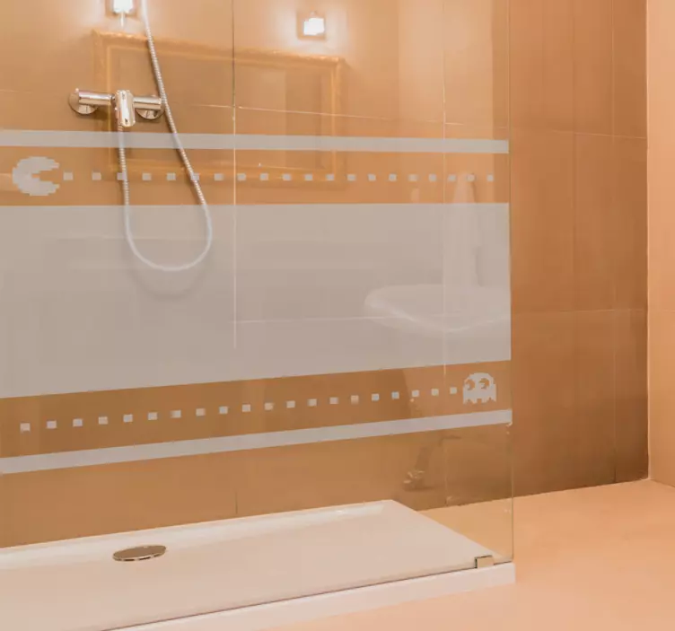 αυτοκόλλητο ντους pacman - TenStickers