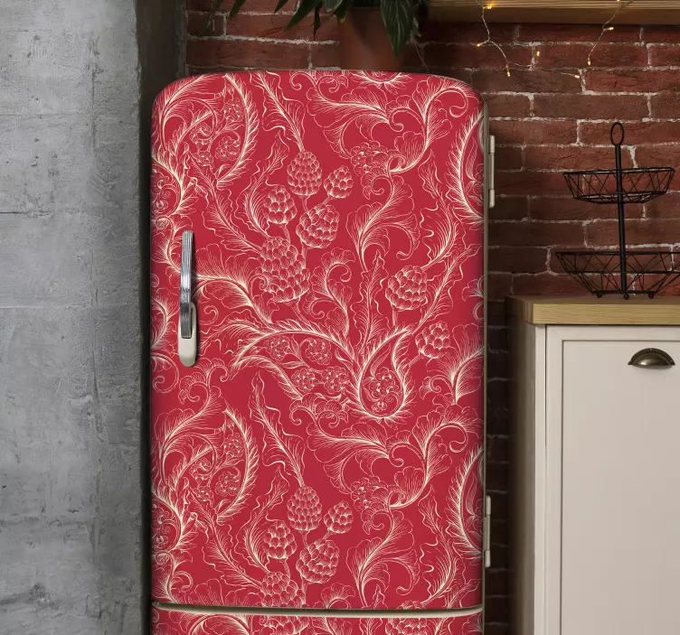 αυτοκόλλητο ψυγείο paisley - TenStickers